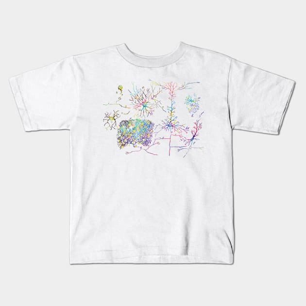 Nerve cells Kids T-Shirt by erzebeth